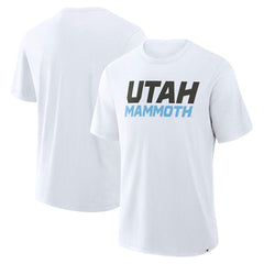 NHL Utah Mammoth Fanatics Wordmark Stadium Slub T-Shirt - White