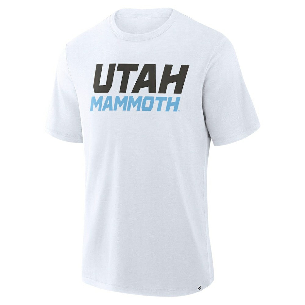 NHL Utah Mammoth Fanatics Wordmark Stadium Slub T-Shirt - White