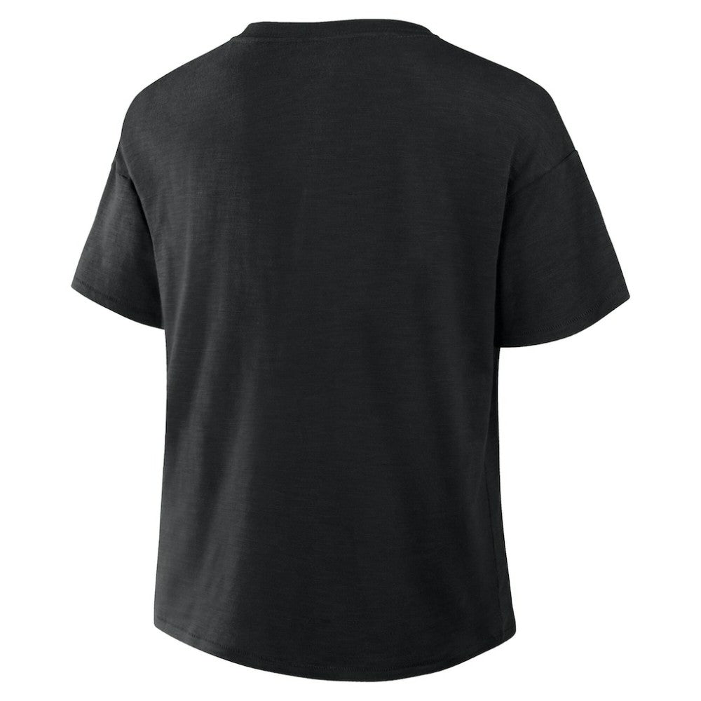 NHL Utah Mammoth Fanatics Women's Combo Stadium Slub Boxy T-Shirt - Black