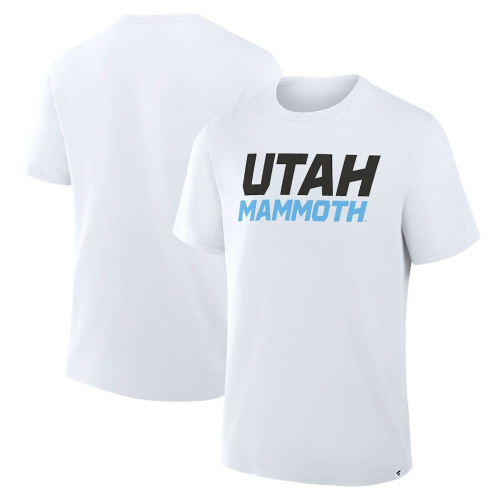 NHL Utah Mammoth Fanatics Wordmark Legacy T-Shirt - White