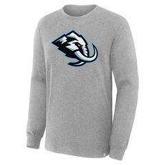 NHL Utah Mammoth Fanatics Primary Logo Legacy Long Sleeve T-Shirt - Heather Gray