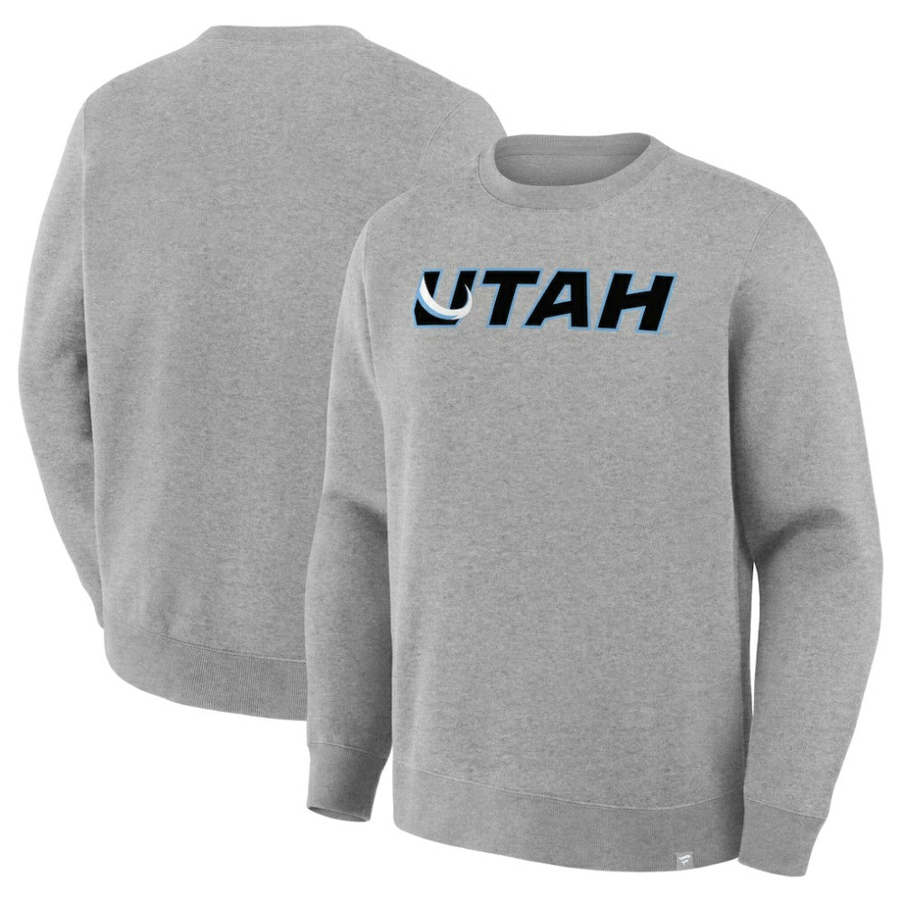 NHL Utah Mammoth Fanatics Combo Legacy Fleece Sweatshirt - Heather Gray