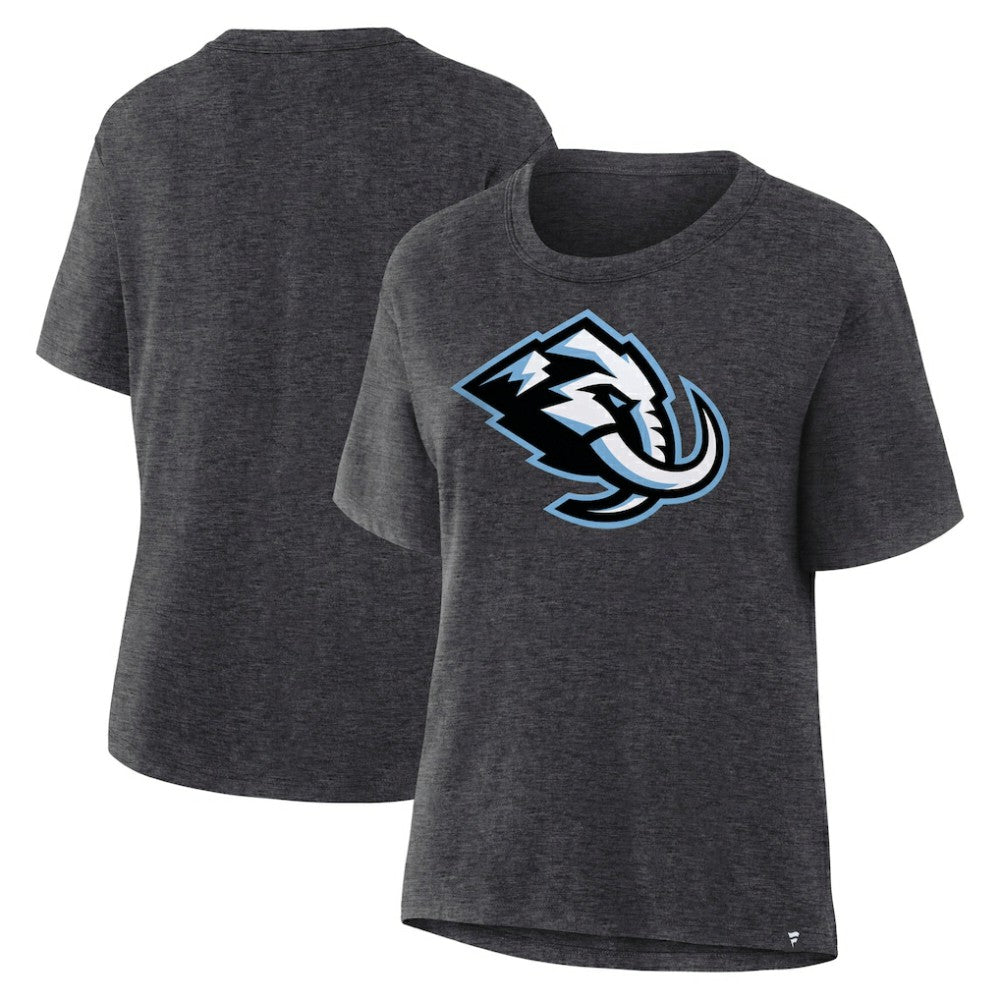 NHL Utah Mammoth Fanatics Women's Primary Logo Legacy T-Shirt - Heather Charcoal