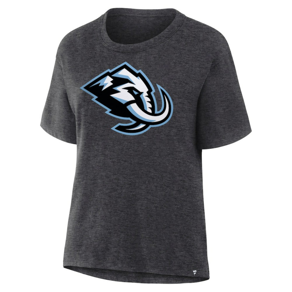 NHL Utah Mammoth Fanatics Women's Primary Logo Legacy T-Shirt - Heather Charcoal