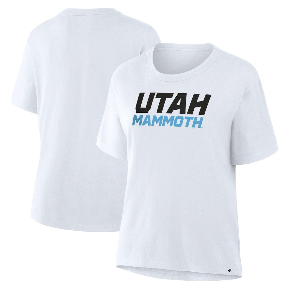 NHL Utah Mammoth Fanatics Women's Wordmark Legacy T-Shirt - White