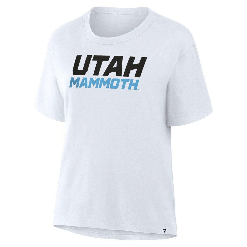 NHL Utah Mammoth Fanatics Women's Wordmark Legacy T-Shirt - White