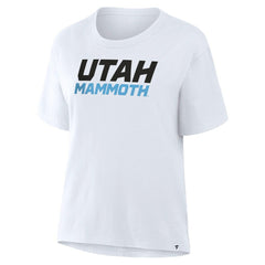 NHL Utah Mammoth Fanatics Women's Wordmark Legacy T-Shirt - White