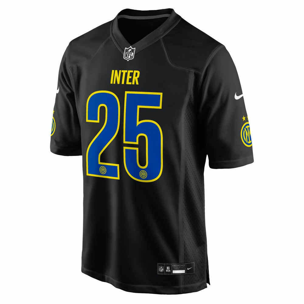 Inter Milan 2025 Soccer x NFL Game Jersey Black