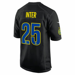 Inter Milan 2025 Soccer x NFL Game Jersey Black