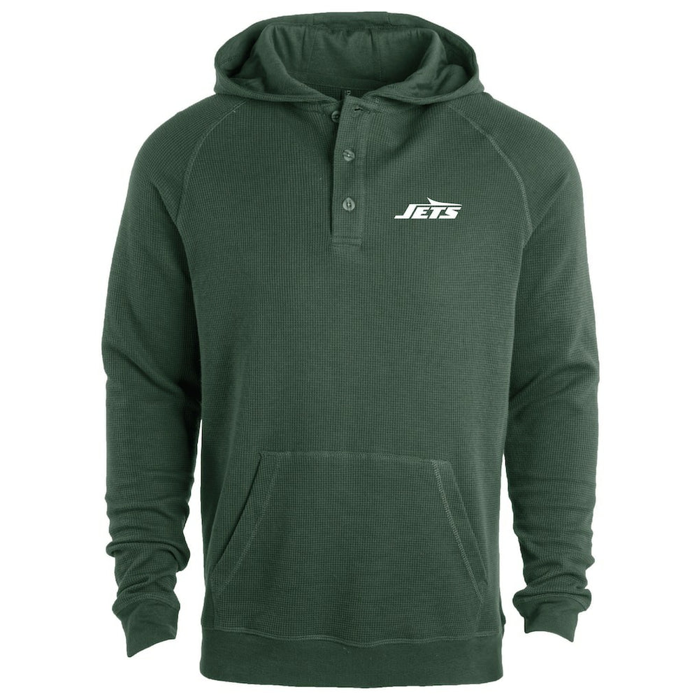 New York Jets Dunbrooke Montana Raglan Thermal Hoodie Green