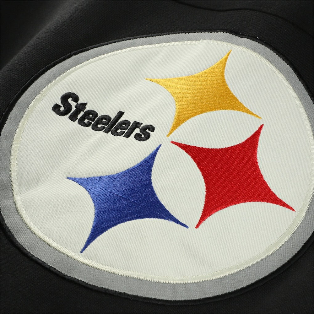 Pittsburgh Steelers '47 Big & Tall Split Zone Cornerback V-Neck Hoodie Black