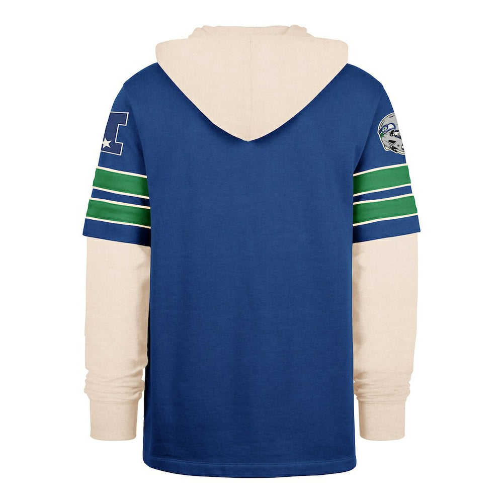 Seattle Seahawks '47 Big & Tall Split Zone Cornerback Hoodie Royal