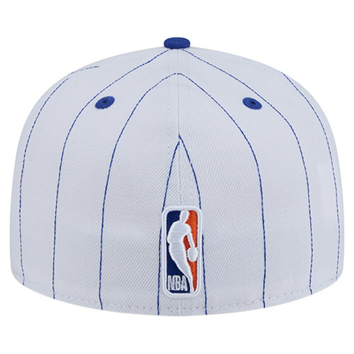 New York Knicks Wordmark Pinstripe 59FIFTY Fitted Hat White