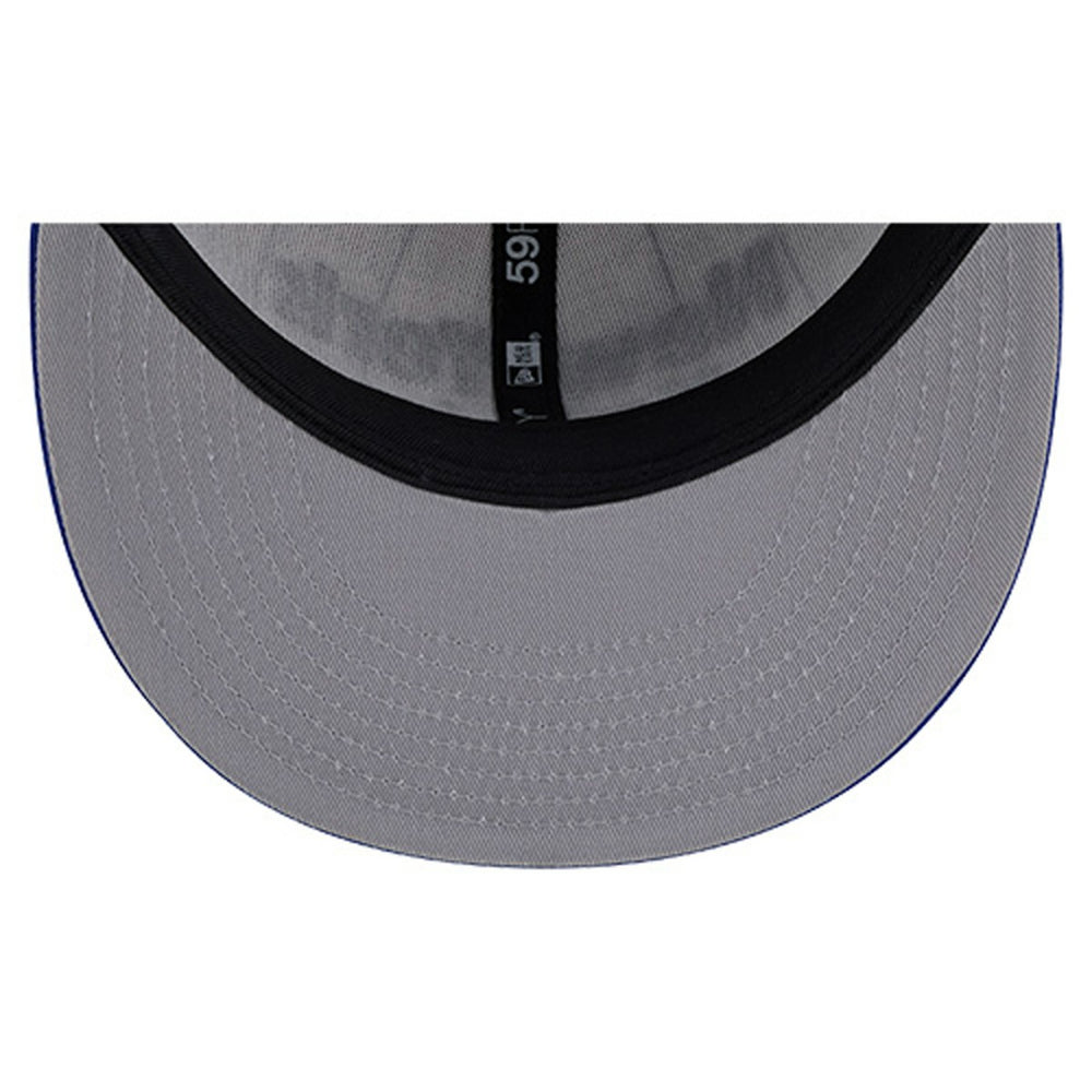 New York Knicks Wordmark Pinstripe 59FIFTY Fitted Hat White