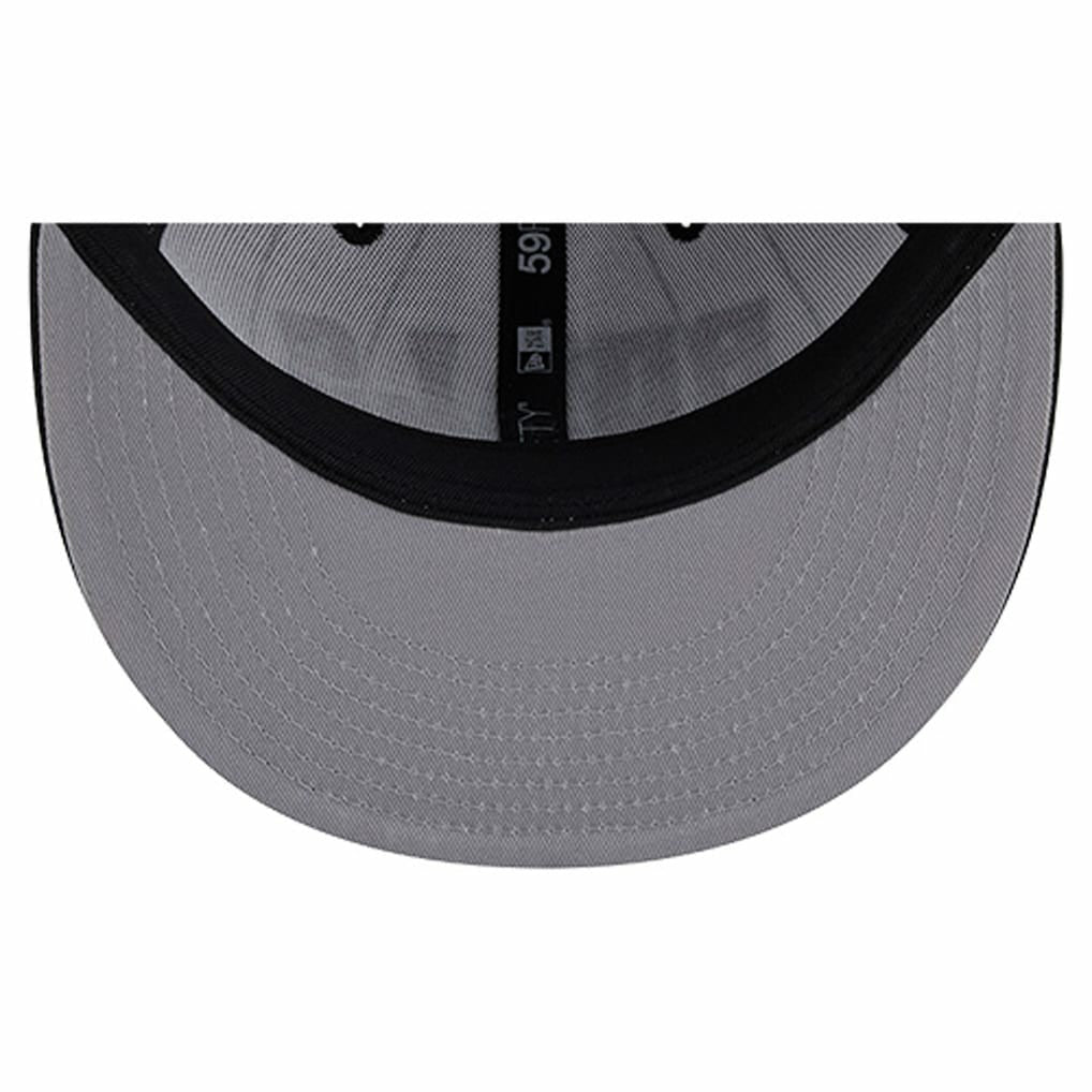 Chicago Bulls Wordmark Pinstripe 59FIFTY Fitted Hat White