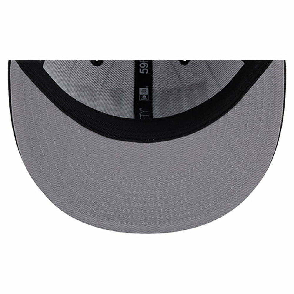 Chicago Bulls Wordmark Pinstripe 59FIFTY Fitted Hat White