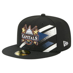 NHL Washington Capitals New Era Faded Lines 59FIFTY Fitted Hat - Black
