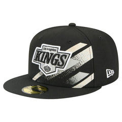 NHL Los Angeles Kings New Era Faded Lines 59FIFTY Fitted Hat - Black