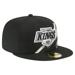 NHL Los Angeles Kings New Era Faded Lines 59FIFTY Fitted Hat - Black