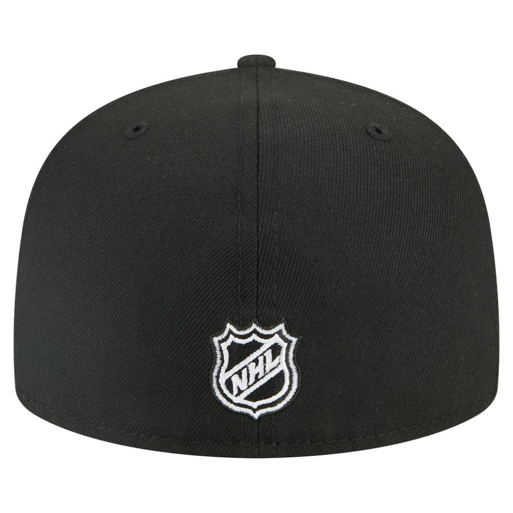 NHL New Jersey Devils New Era Faded Lines 59FIFTY Fitted Hat - Black