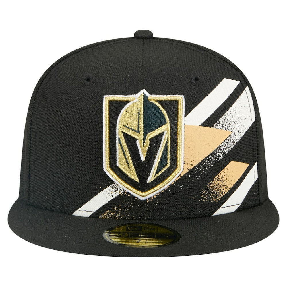 NHL Vegas Golden Knights New Era Faded Lines 59FIFTY Fitted Hat - Black