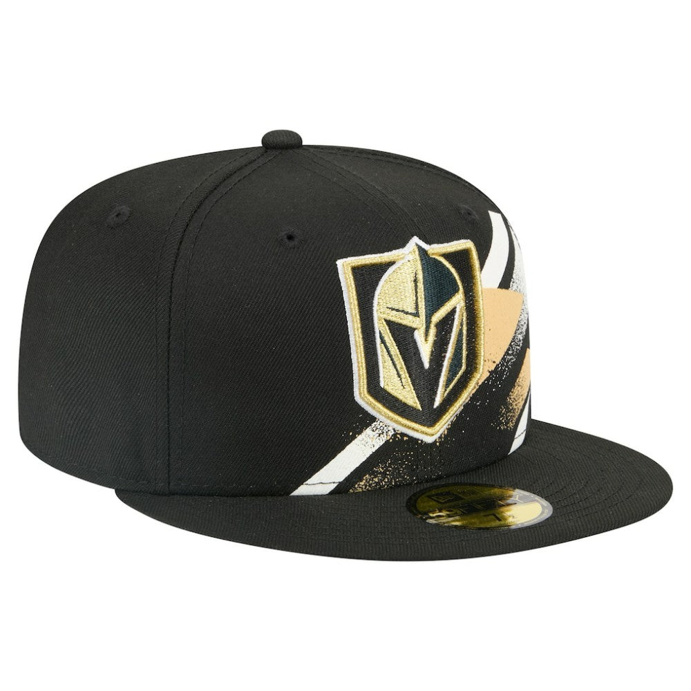 NHL Vegas Golden Knights New Era Faded Lines 59FIFTY Fitted Hat - Black