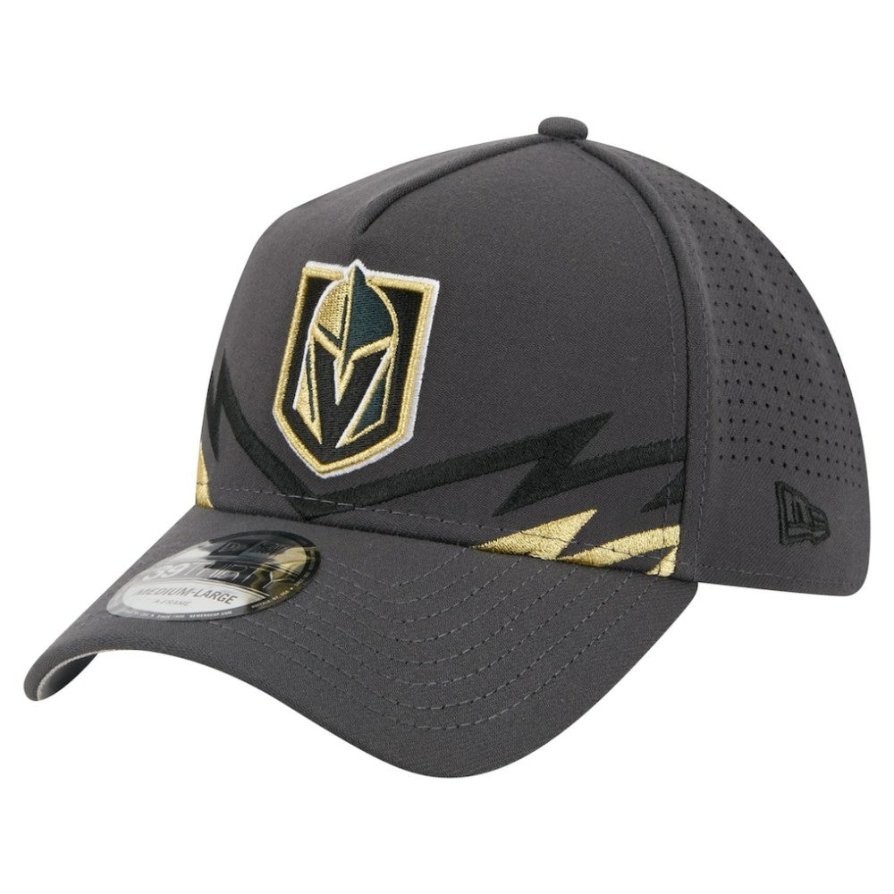 NHL Vegas Golden Knights New Era Zig Zag 39THIRTY A-Frame Perforated Flex Hat - Gray