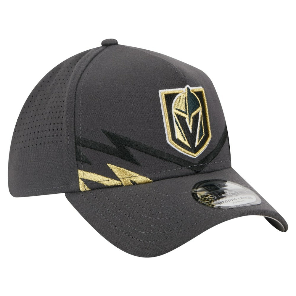 NHL Vegas Golden Knights New Era Zig Zag 39THIRTY A-Frame Perforated Flex Hat - Gray