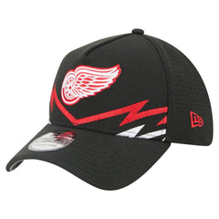 NHL Detroit Red Wings New Era 39THIRTY A-Frame Perforated Flex Hat - Black