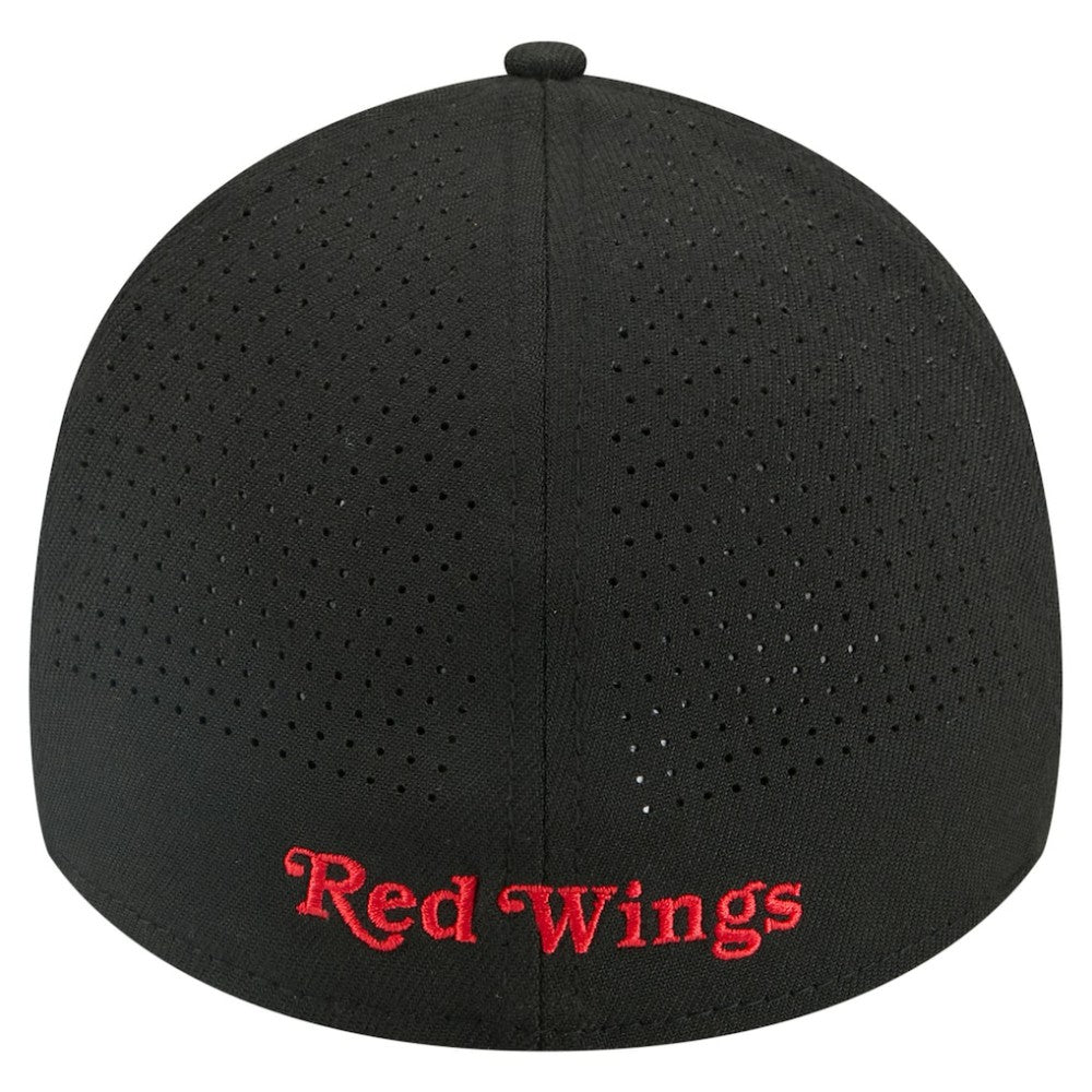 NHL Detroit Red Wings New Era 39THIRTY A-Frame Perforated Flex Hat - Black