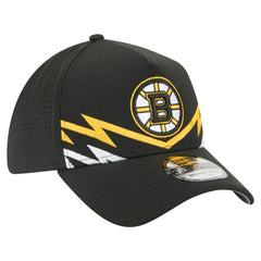 NHL Boston Bruins New Era 39THIRTY A-Frame Perforated Flex Hat - Black