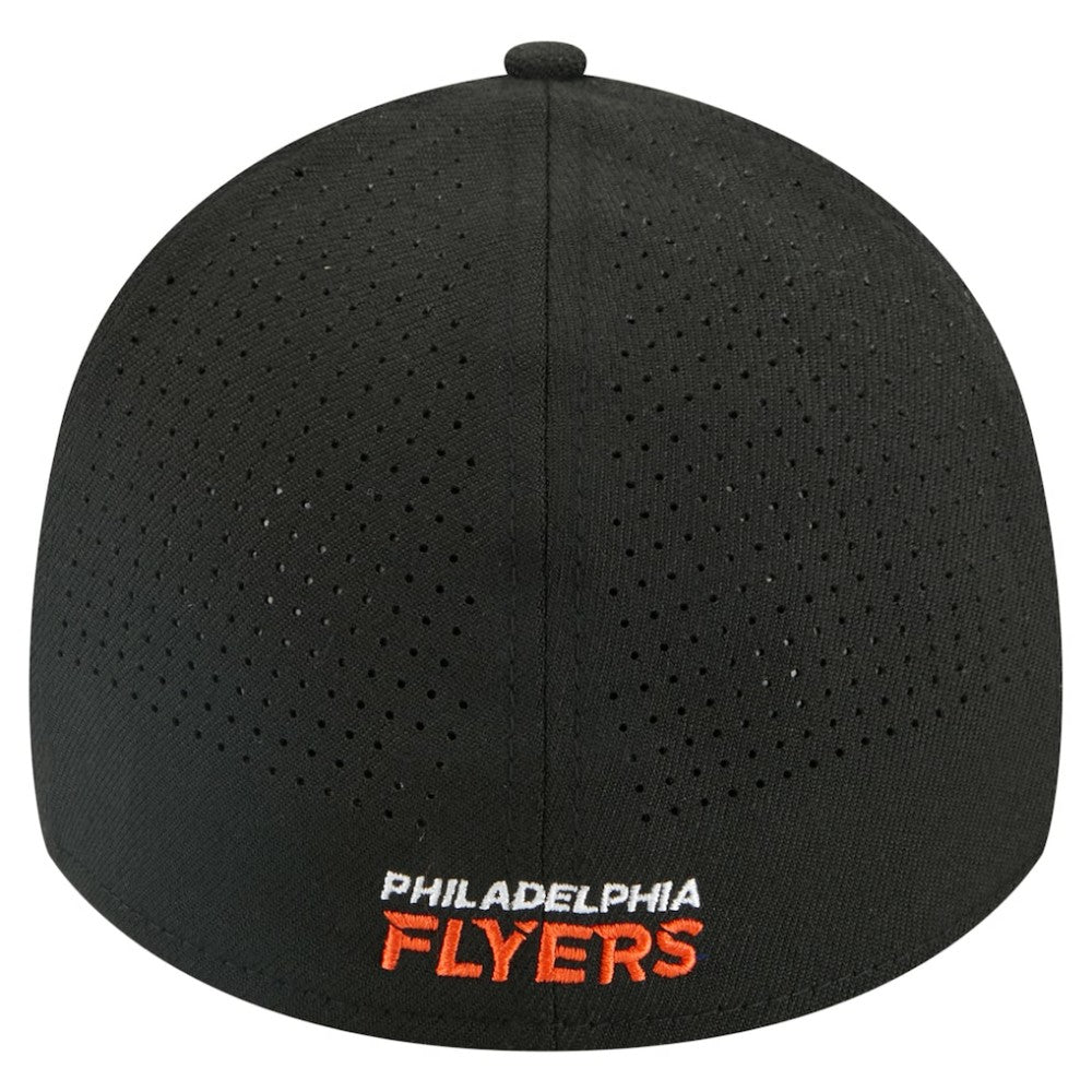 NHL Philadelphia Flyers New Era 39THIRTY A-Frame Perforated Flex Hat - Black