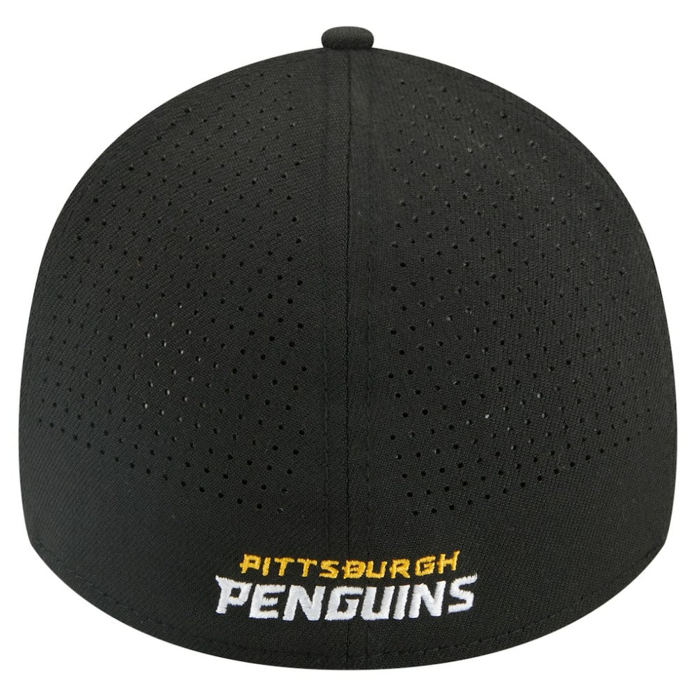 NHL Pittsburgh Penguins New Era 39THIRTY A-Frame Perforated Flex Hat - Black