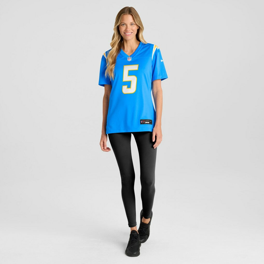 Trey Lance Los Angeles Chargers Women's Team Game Jersey Powder Blue