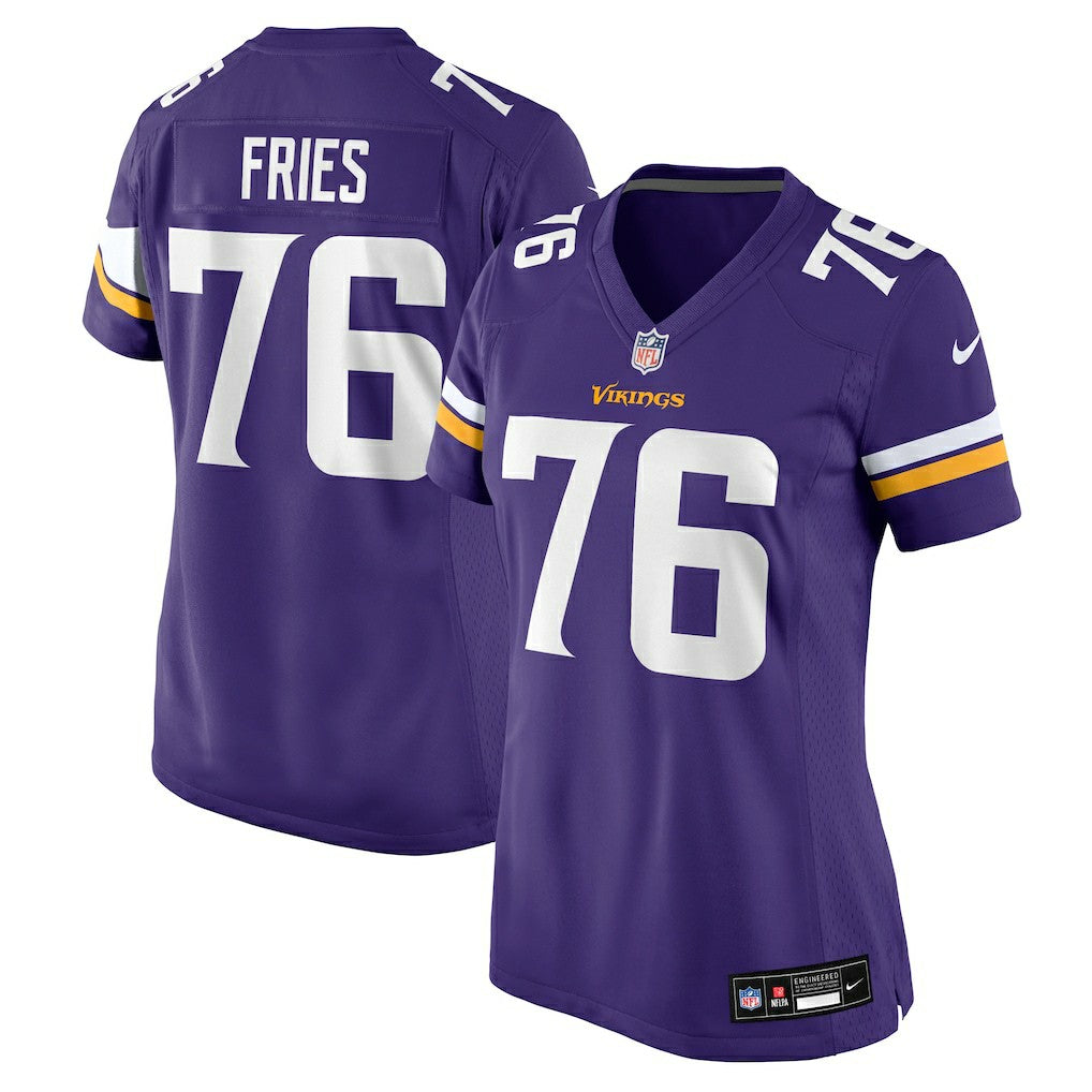 NFL Will Fries Minnesota Vikings Women's Team Game Jersey - Purple