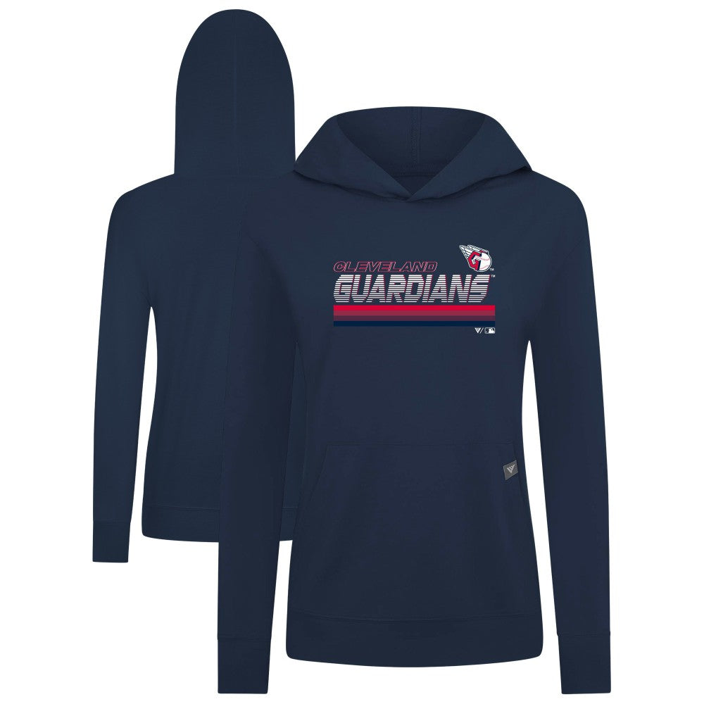 Cleveland Guardians Levelwear Women's Relay Breaker Pullover Hoodie - Navy Hoodies