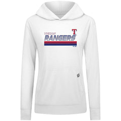 Texas Rangers Levelwear Women's Relay Breaker Pullover Hoodie - White Hoodies
