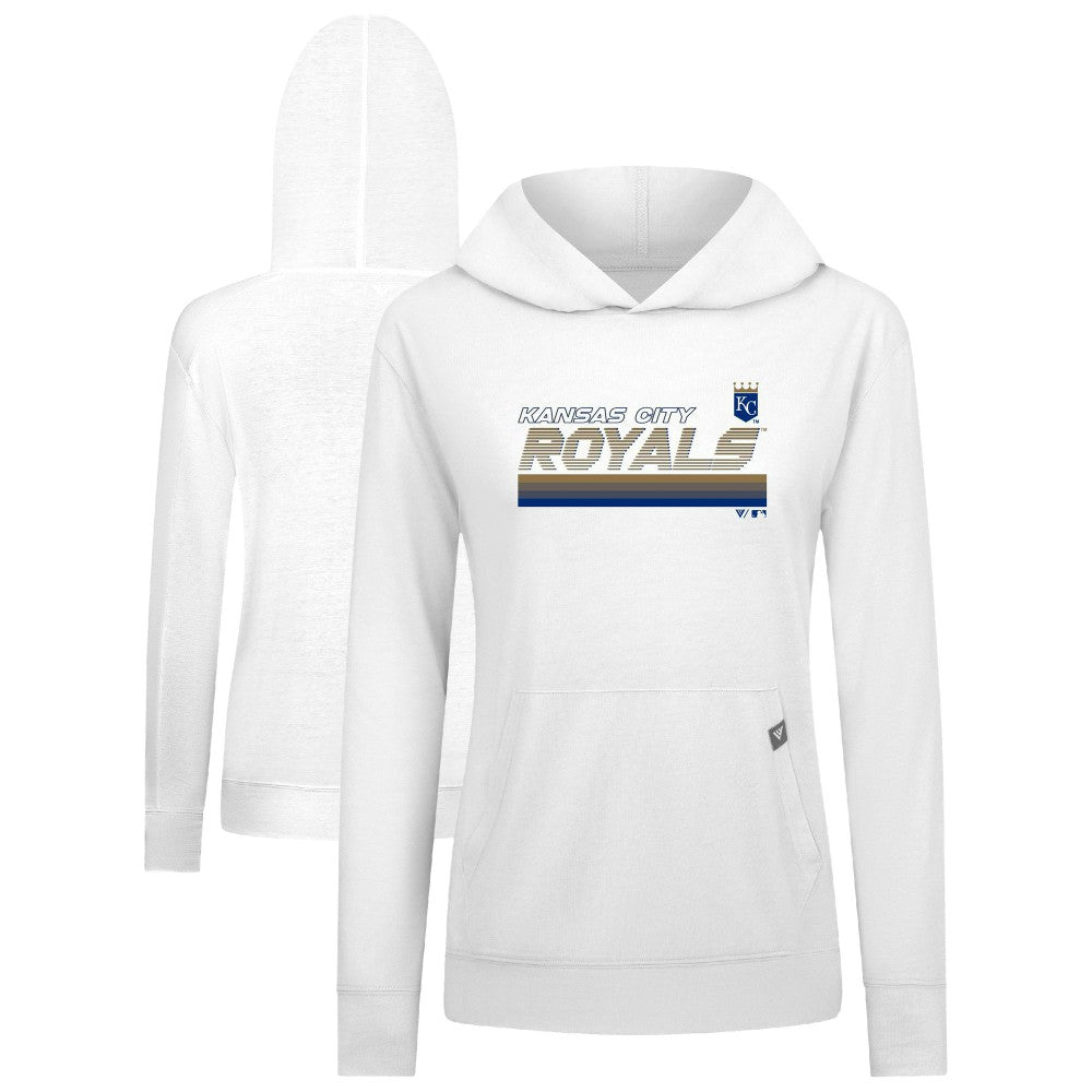 Kansas City Royals Levelwear Women's Relay Breaker Pullover Hoodie - White Hoodies