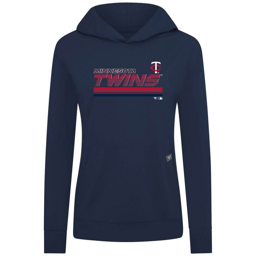 Minnesota Twins Levelwear Women's Relay Breaker Pullover Hoodie - Navy Hoodies