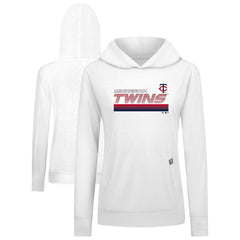 Minnesota Twins Levelwear Women's Relay Breaker Pullover Hoodie - White Hoodies