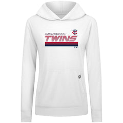 Minnesota Twins Levelwear Women's Relay Breaker Pullover Hoodie - White Hoodies
