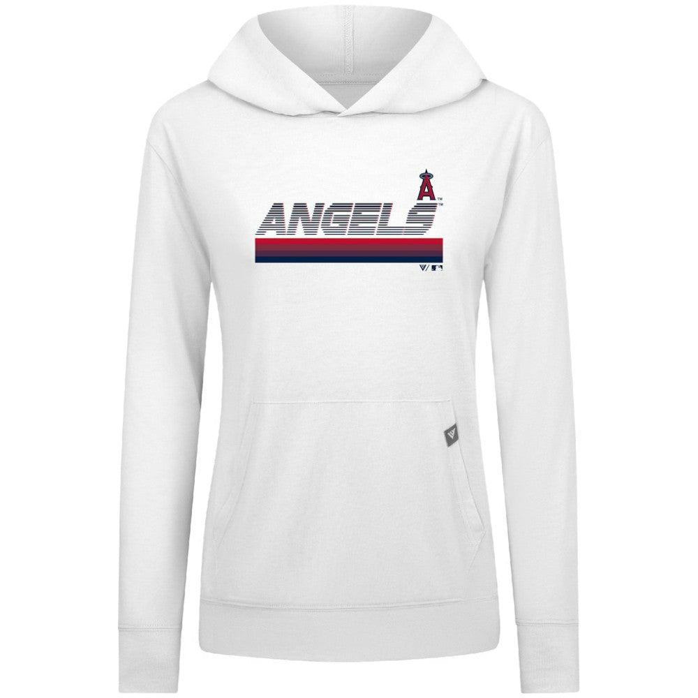 Los Angeles Angels Levelwear Women's Relay Breaker Pullover Hoodie - White Hoodies