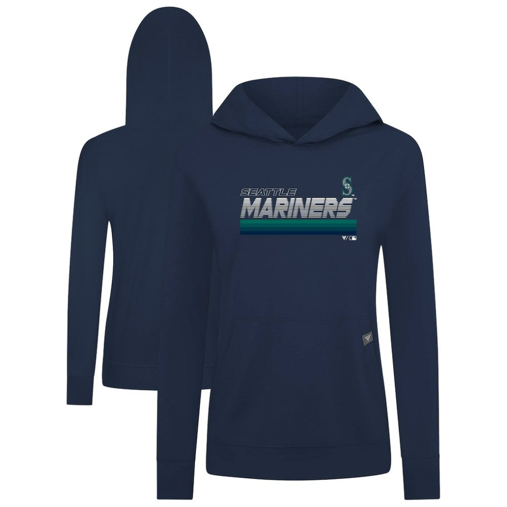 Seattle Mariners Levelwear Women's Relay Breaker Pullover Hoodie - Navy Hoodies
