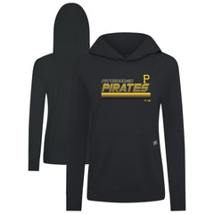 Pittsburgh Pirates Levelwear Women's Relay Breaker Pullover Hoodie - Black Hoodies