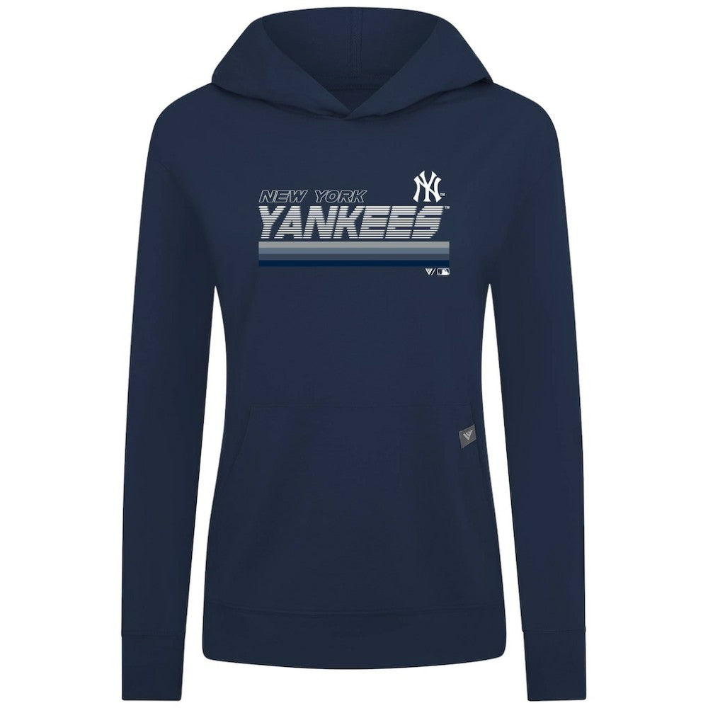 New York Yankees Levelwear Women's Relay Breaker Pullover Hoodie - Navy Hoodies