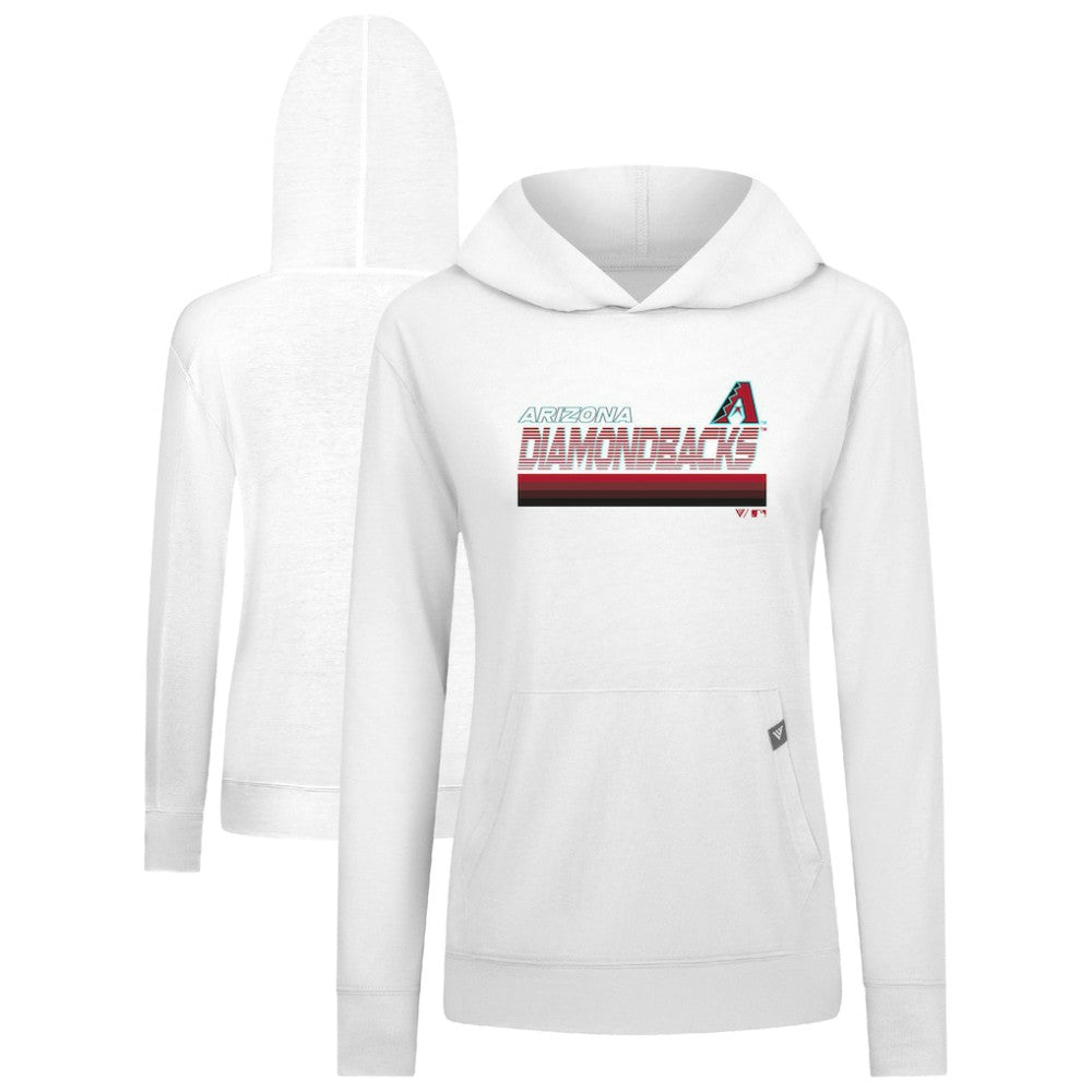 Arizona Diamondbacks Levelwear Women's Relay Breaker Pullover Hoodie - White Hoodies