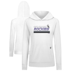 Colorado Rockies Levelwear Women's Relay Breaker Pullover Hoodie - White Hoodies