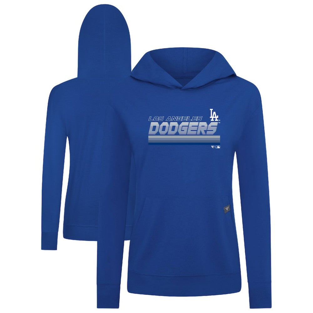 Los Angeles Dodgers Levelwear Women's Relay Breaker Pullover Hoodie - Royal Hoodies