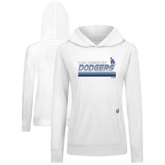 Los Angeles Dodgers Levelwear Women's Relay Breaker Pullover Hoodie - White Hoodies