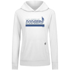 Los Angeles Dodgers Levelwear Women's Relay Breaker Pullover Hoodie - White Hoodies